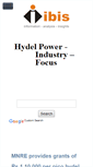 Mobile Screenshot of hydel-power.industry-focus.net